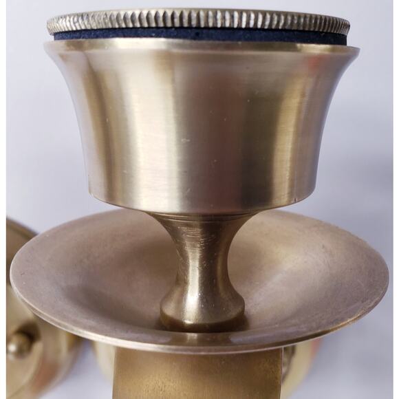 VINTAGE BOMBAY CO. MCM 15" SOLID BRASS Acanthus Leaf Candle SCONCE SET OF 2 - Picture 8 of 14